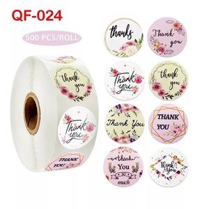I Inch 500PCS Custom Thank You Label Sticker Roll